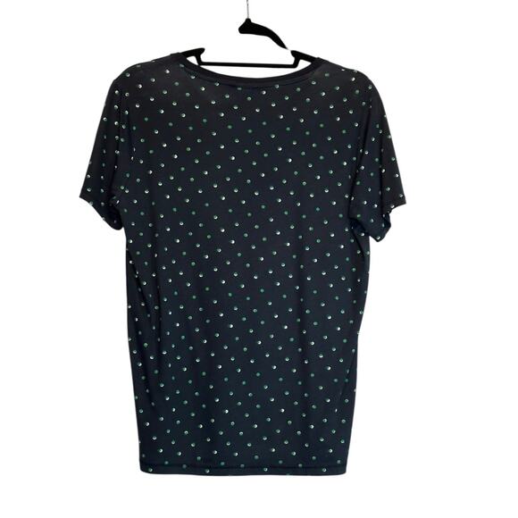 H & M blue green polka dot short sleeves t shirt size Small - Picture 2 of 7